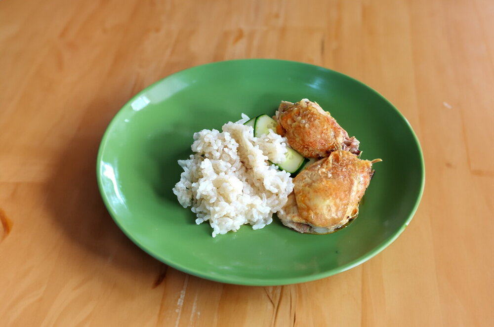 Baked Chicken Drumsticks with Rice