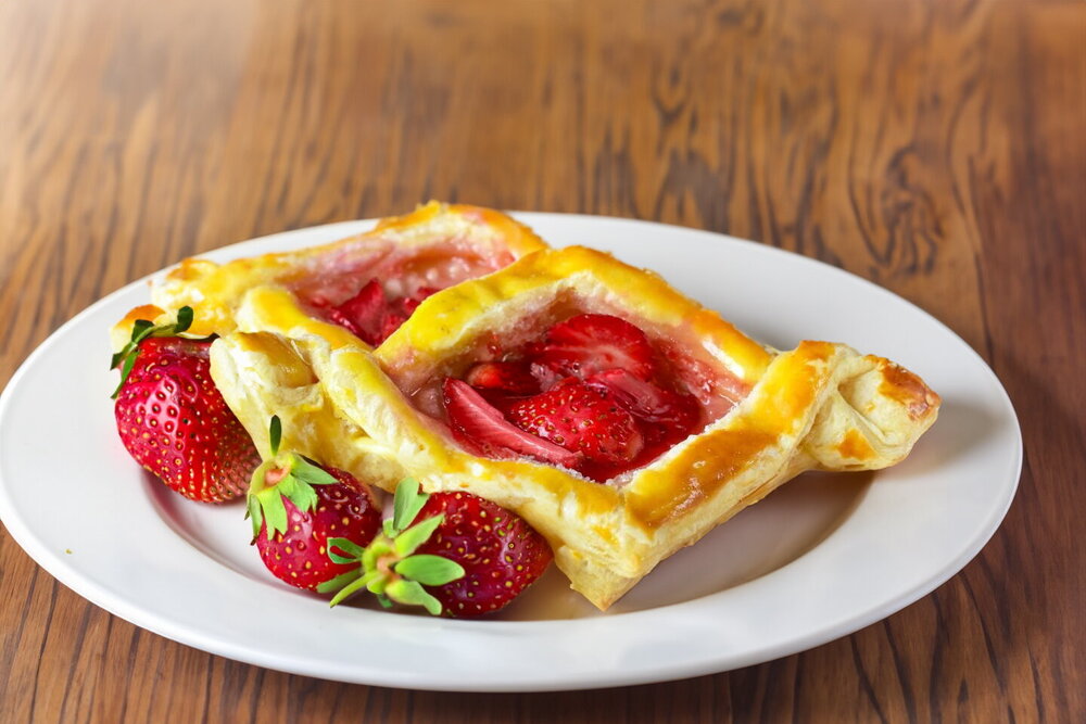 Puff Pastries with Strawberries