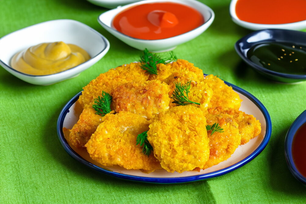Chicken in Breading in a Pan