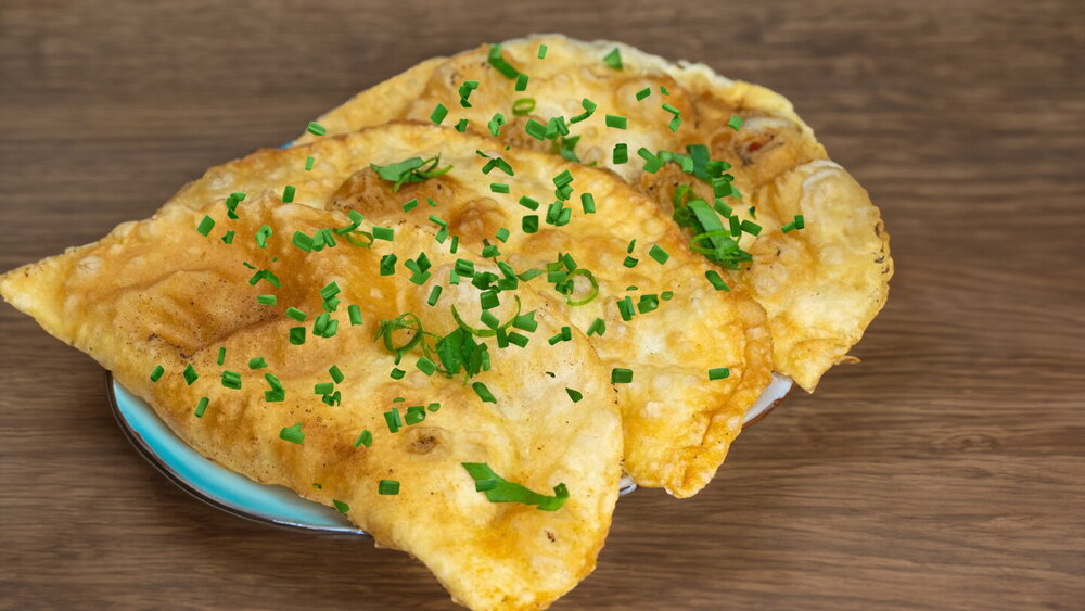 Classic Chebureki with Fresh Dough and Meat Filling