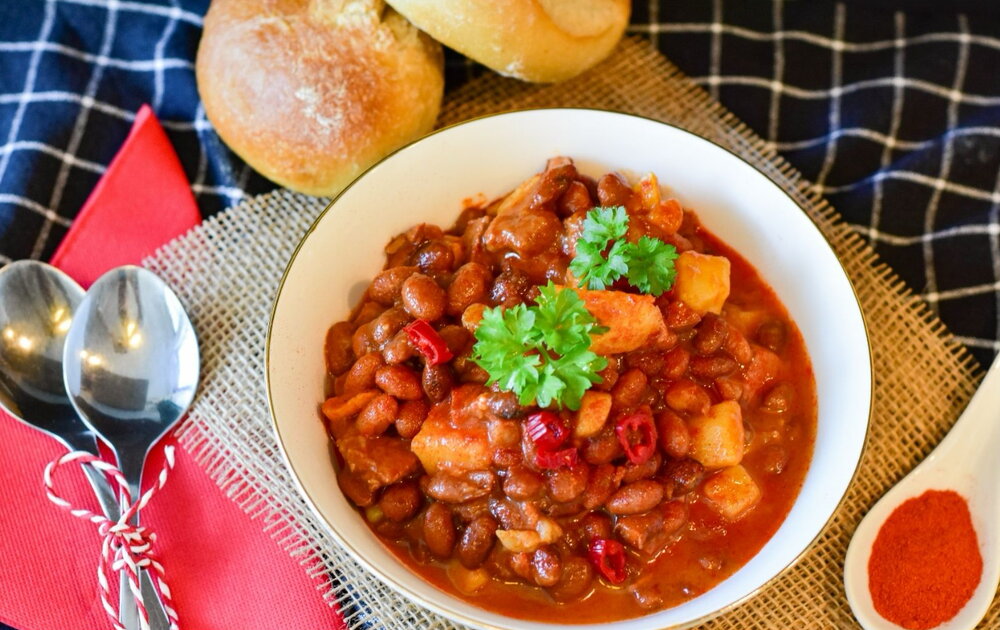 Bean and pea stew