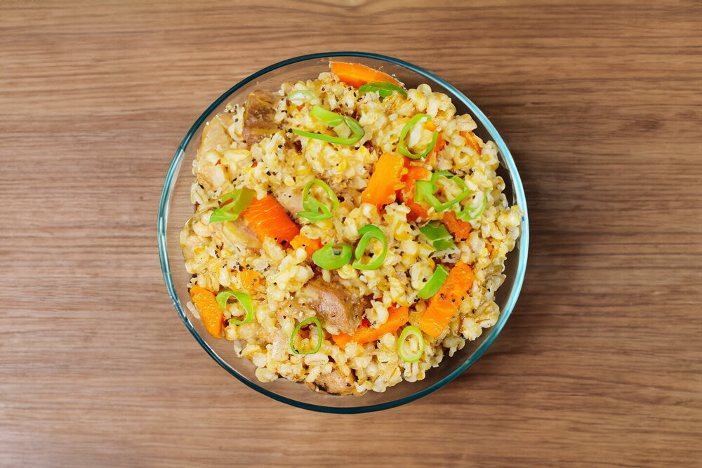 Pearl Barley Porridge with Meat in a Multicooker