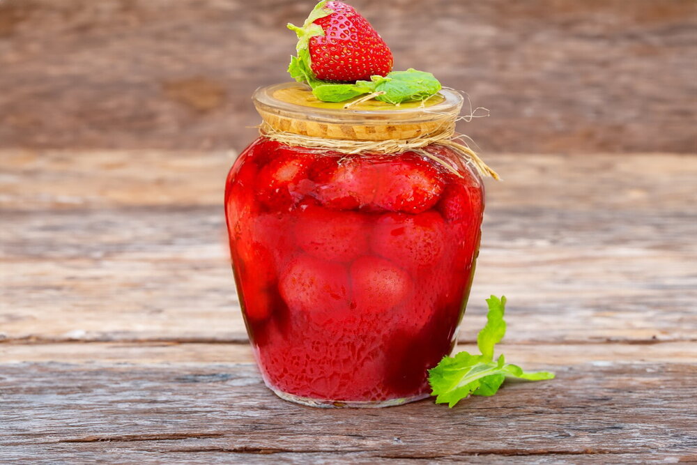 Strawberries in Their Own Juice for Winter
