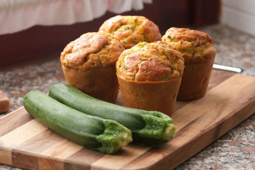 Carrot and courgette muffins