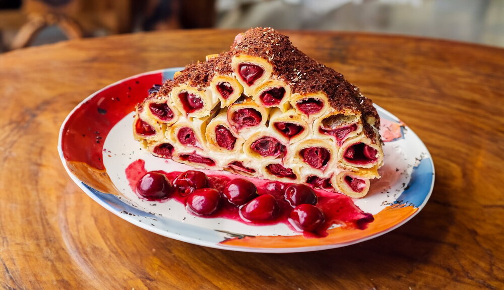Monastery Hut Cherry Cake
