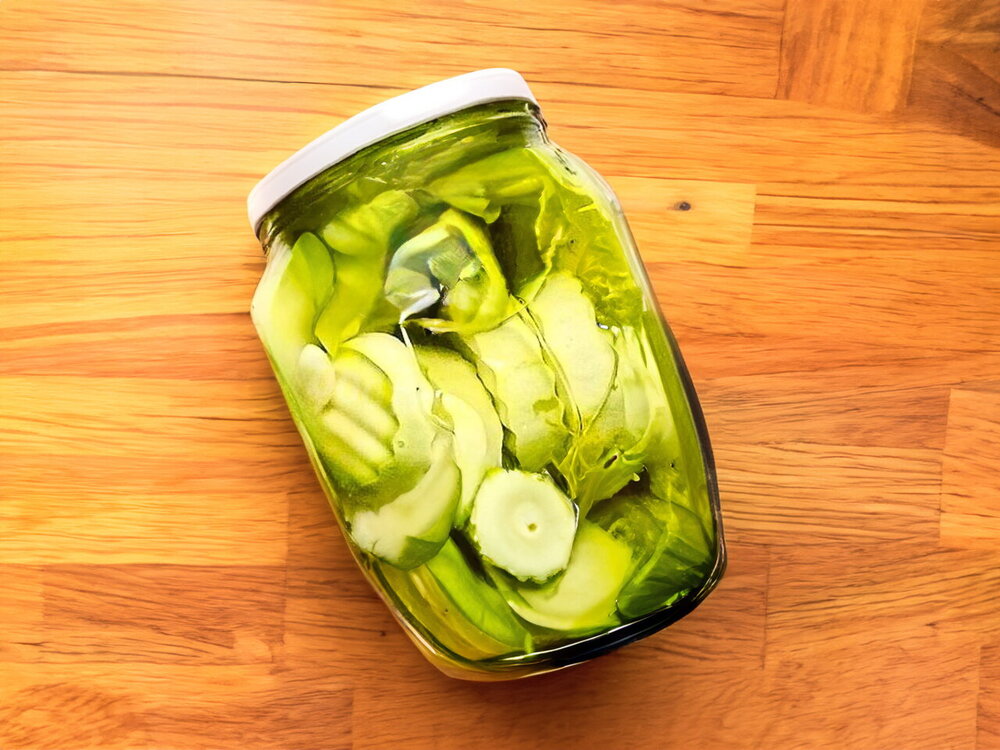 Quick Pickled Zucchini without Sterilization for Winter in Jars