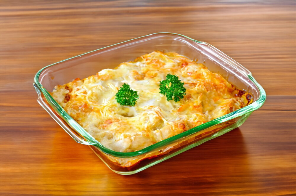 Baked Dumplings in the Oven with Mayonnaise and Milk