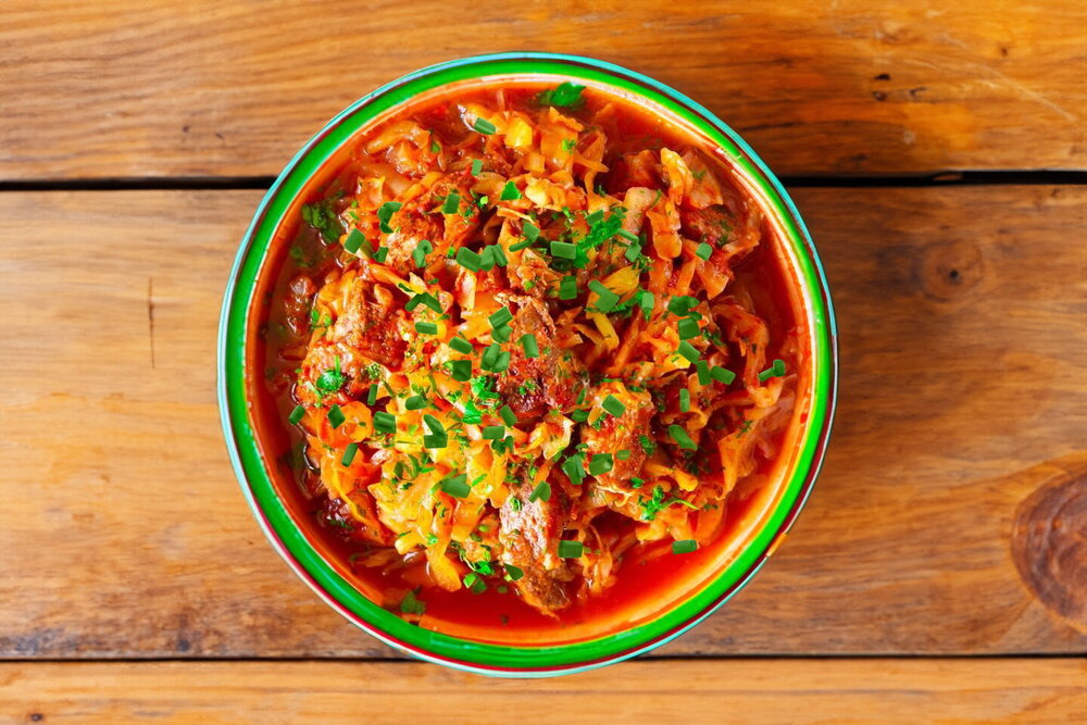 Cabbage with Meat in the Oven