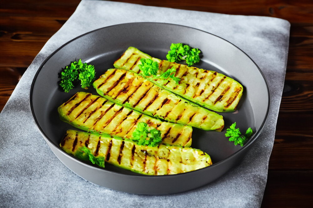 Grilled Zucchini in a Pan without Oil