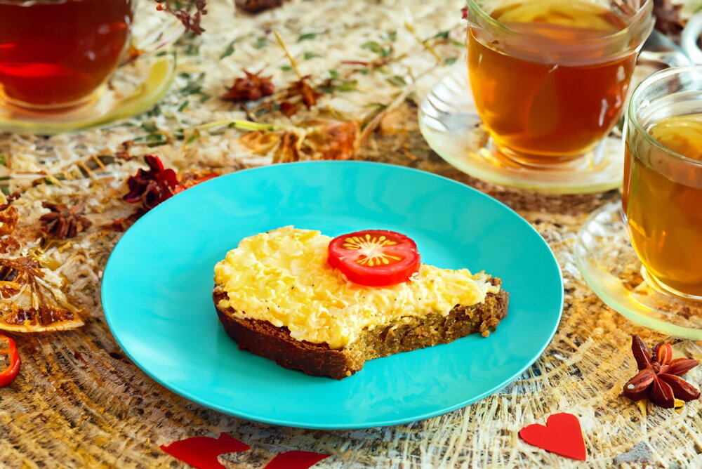 Sandwiches with Rye Bread and Cheese