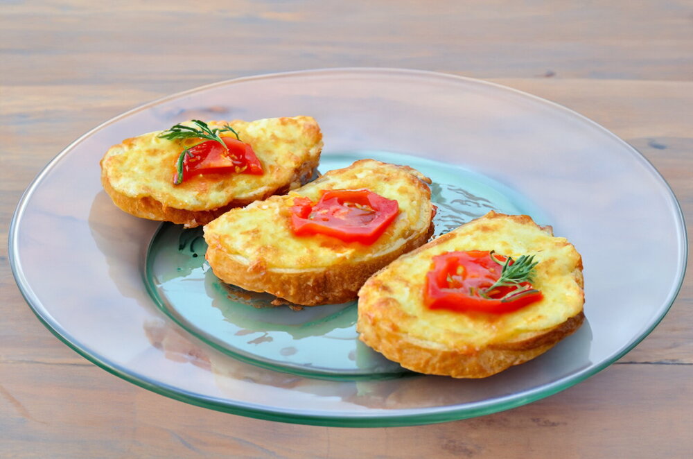 Hot Sandwiches with Cheese and White Bread