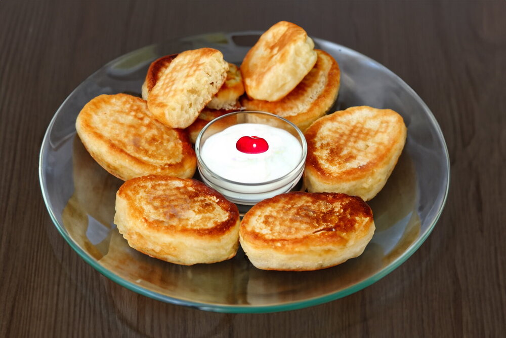 Fluffy Kefir Pancakes with Baking Soda and Eggs
