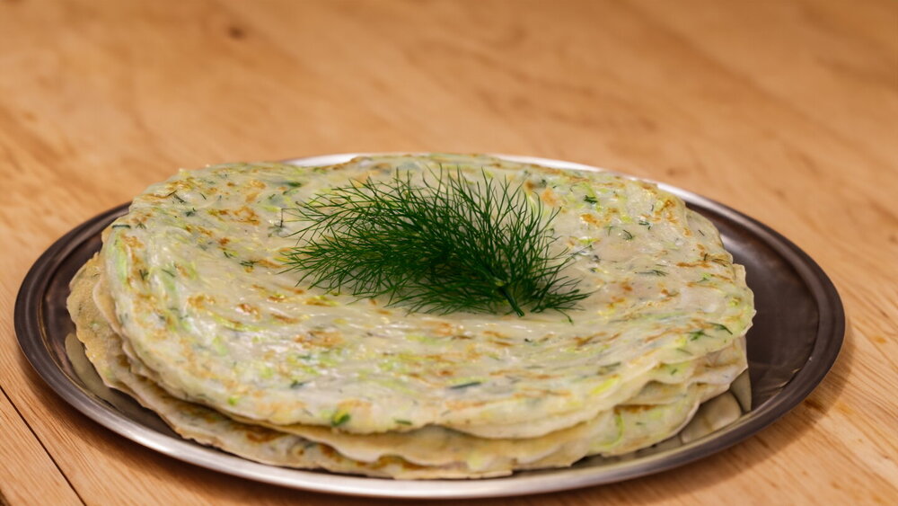 Zucchini Pancakes with Garlic and Herbs