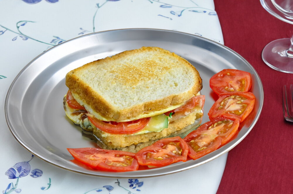 Egg and Cheese Sandwich in a Skillet