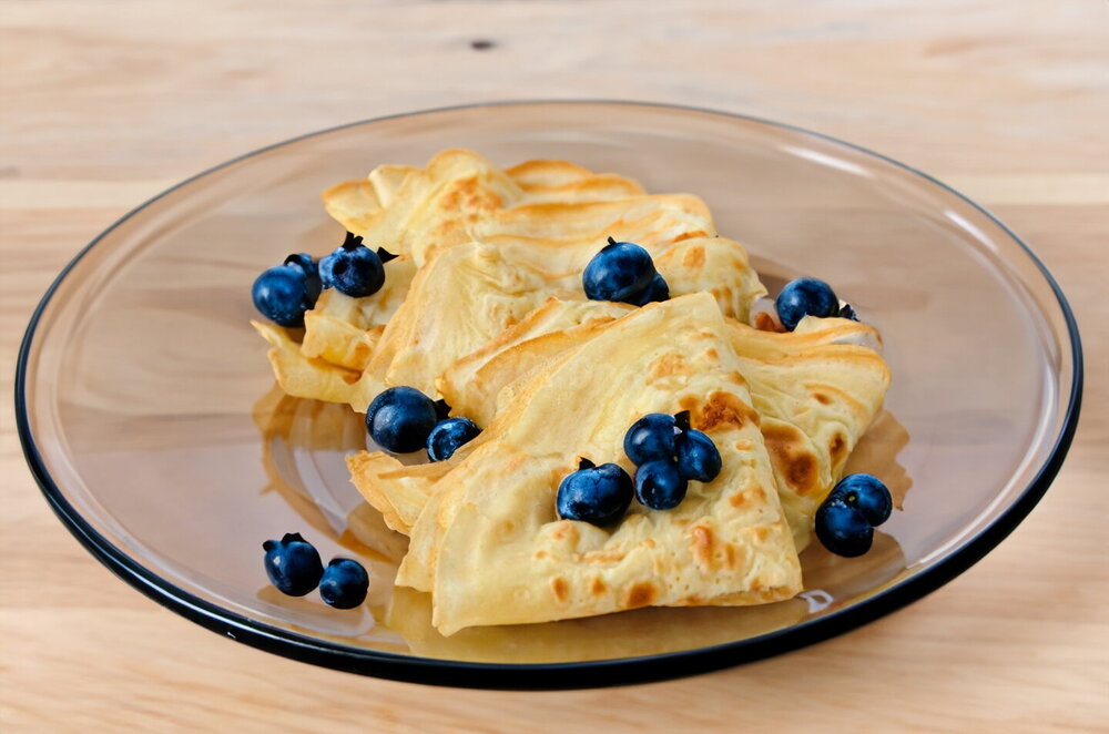 Milk-Free Crepes with Water and Eggs