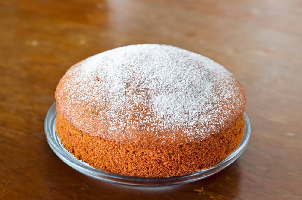 Eggless Sponge Cake in the Oven