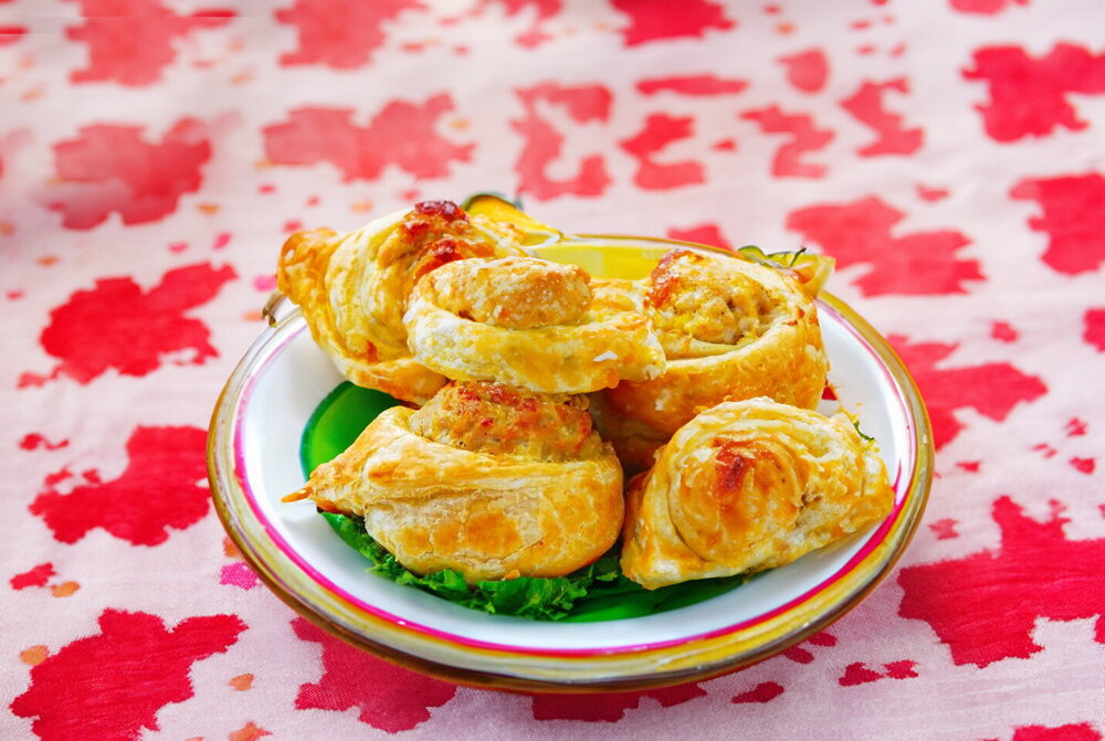 Chicken Puffs from Puff Pastry