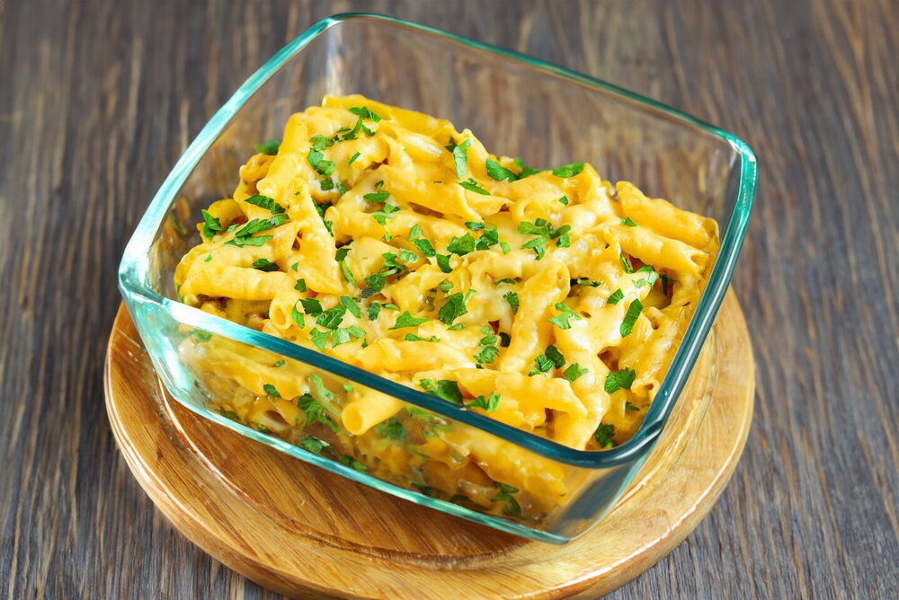 Pasta Casserole with Meat and Cheese