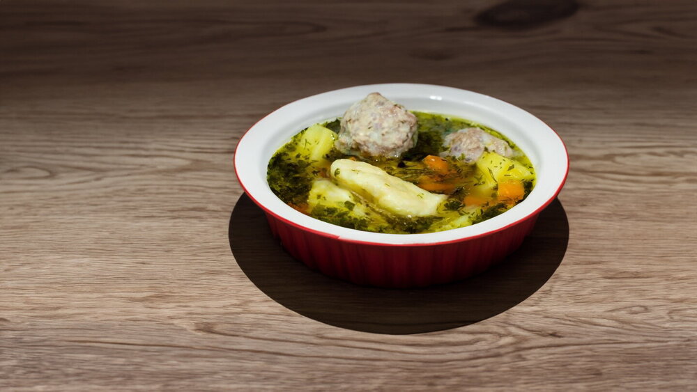Soup with Meatballs and Dumplings