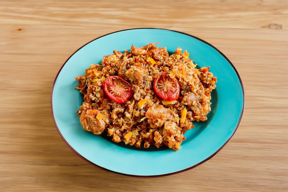 Buckwheat with Canned Meat in a Multicooker