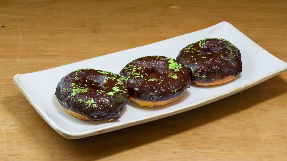 Yeast Dough Donuts in Chocolate Glaze