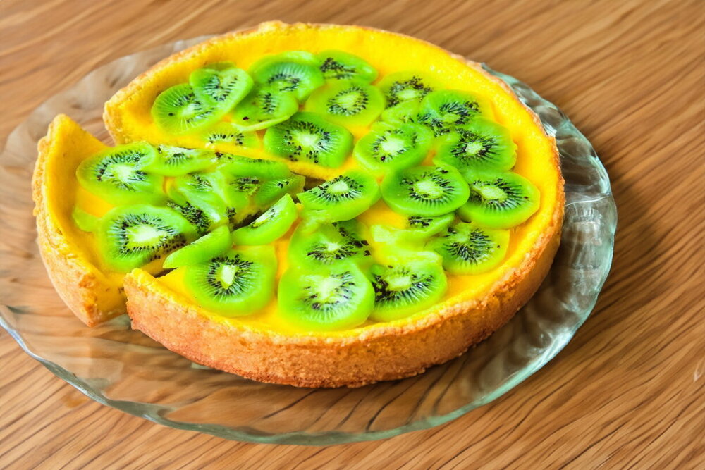 Kiwi Pie in the Oven