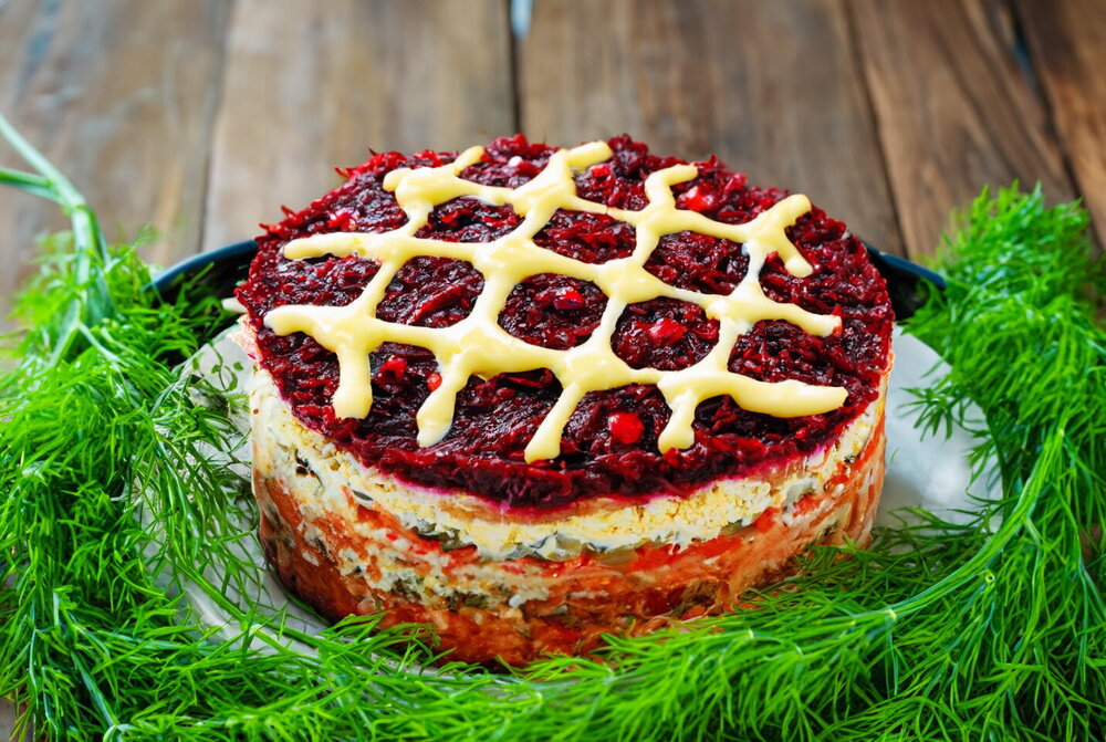 Vegetable Salad with Beetroot, Potato, and Carrot
