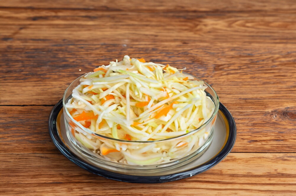 Quick Crispy Sauerkraut in a Jar Without Vinegar
