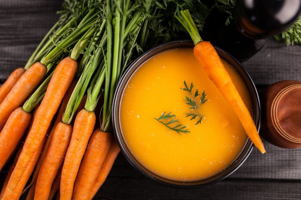 Creamy carrot soup