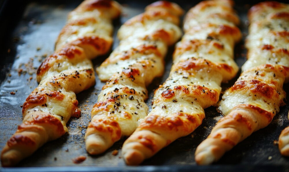 Cheese and sausage twists