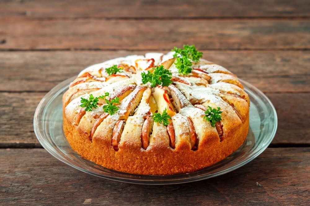 Apple Pie with Rice Flour and Kefir