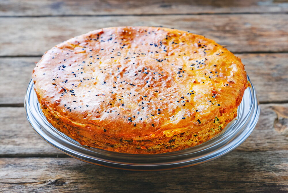 Quick Pour-Over Cabbage Pie in the Oven