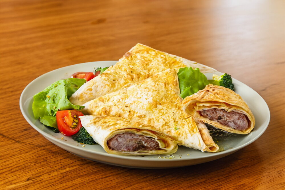 Lavash Samsa with Minced Meat in the Oven