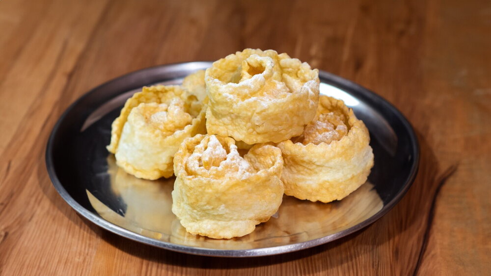 Fried Pastry "Khrust" with Eggs and Vodka