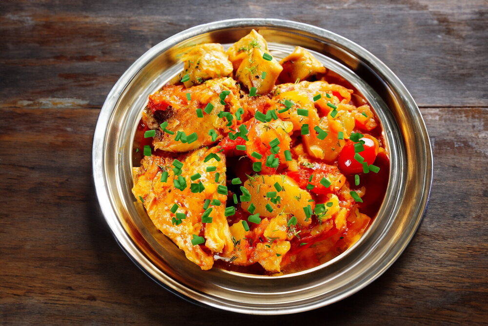 Shtruli with Chicken and Potatoes