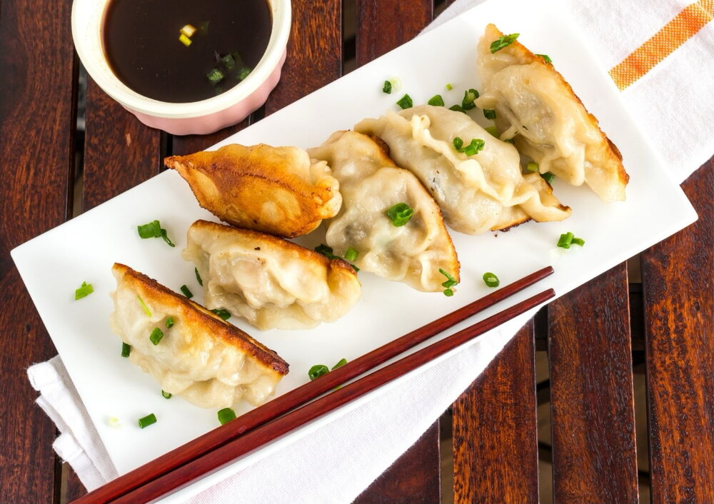 Chinese potsticker dumplings