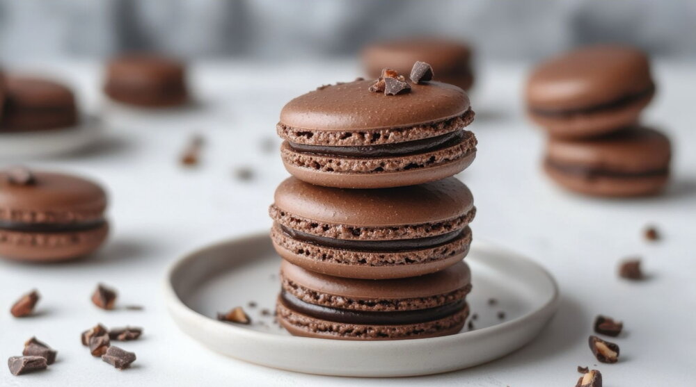 Chocolate macarons