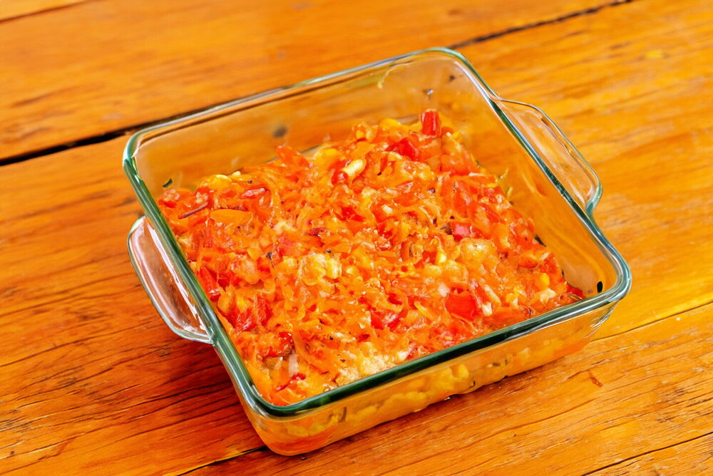Baked Pike Perch with Vegetables in the Oven