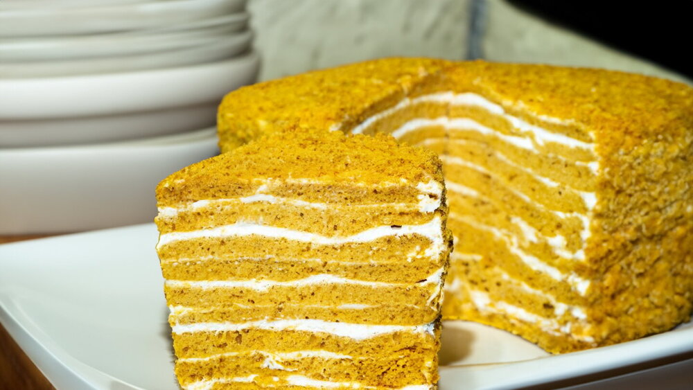 Honey Cake with Sour Cream Frosting