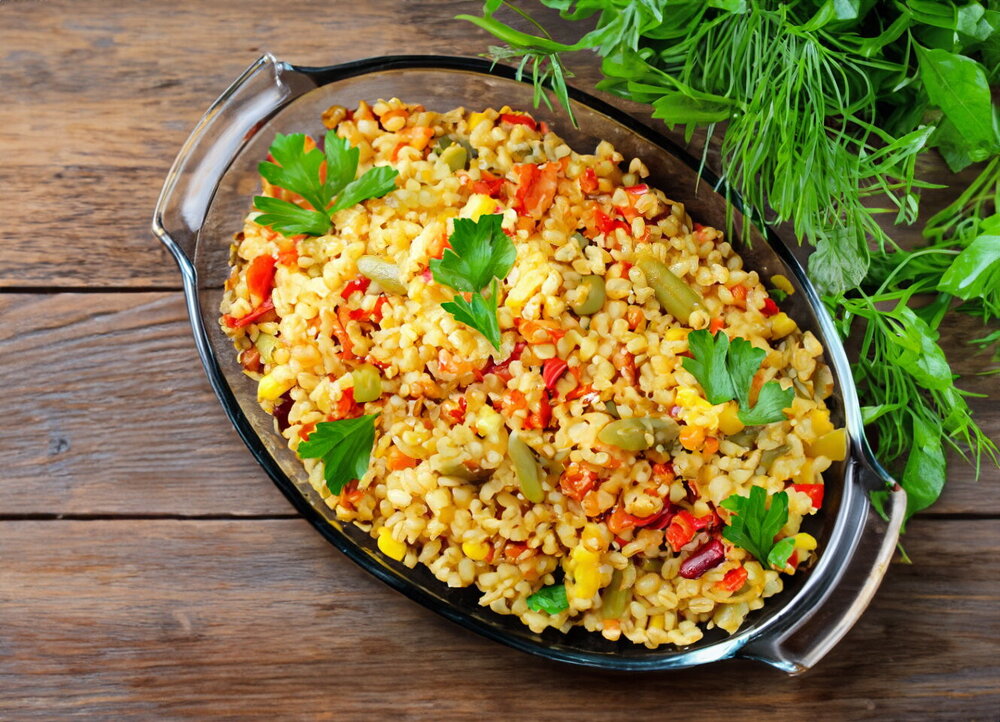 Bulgur with Vegetables in a Multicooker
