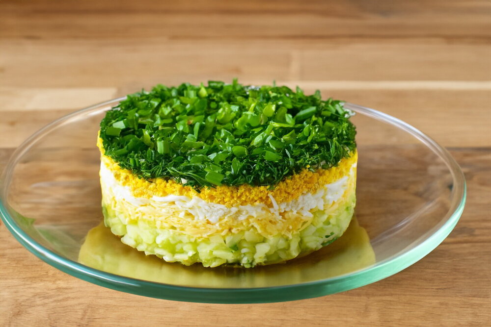 Fresh Cucumber and Cheese Salad