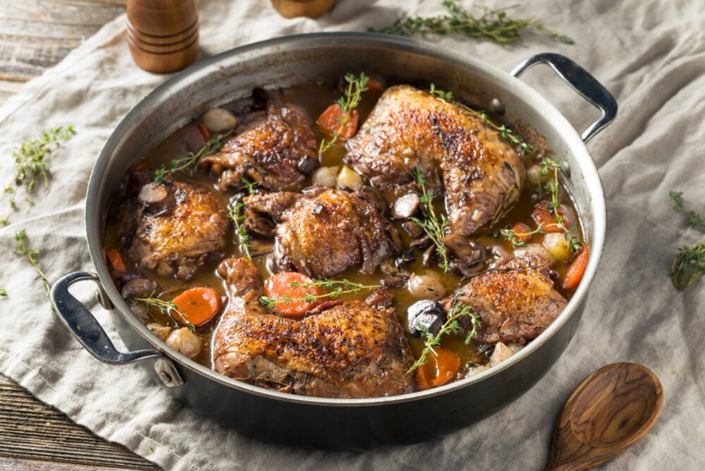 Coq au vin blanc
