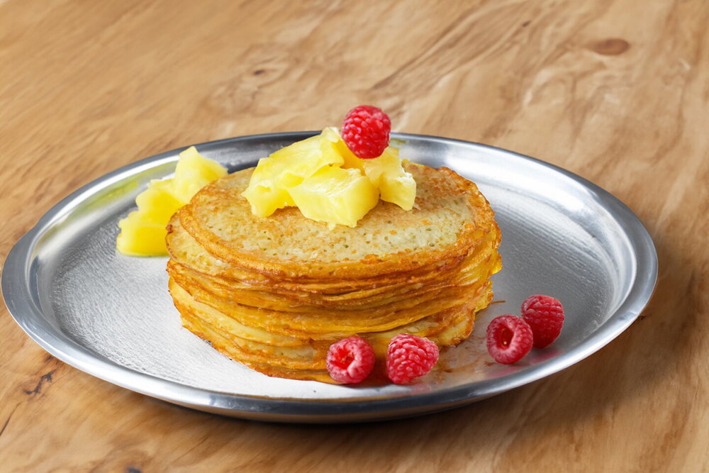 Pancakes with Boiling Water (No Milk)