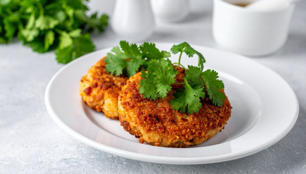 Crab and cod fish cakes