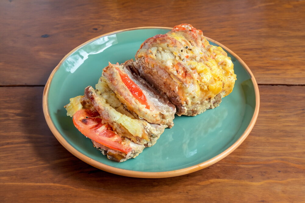 Pork with Cheese and Tomato in Foil (Baked in the Oven)