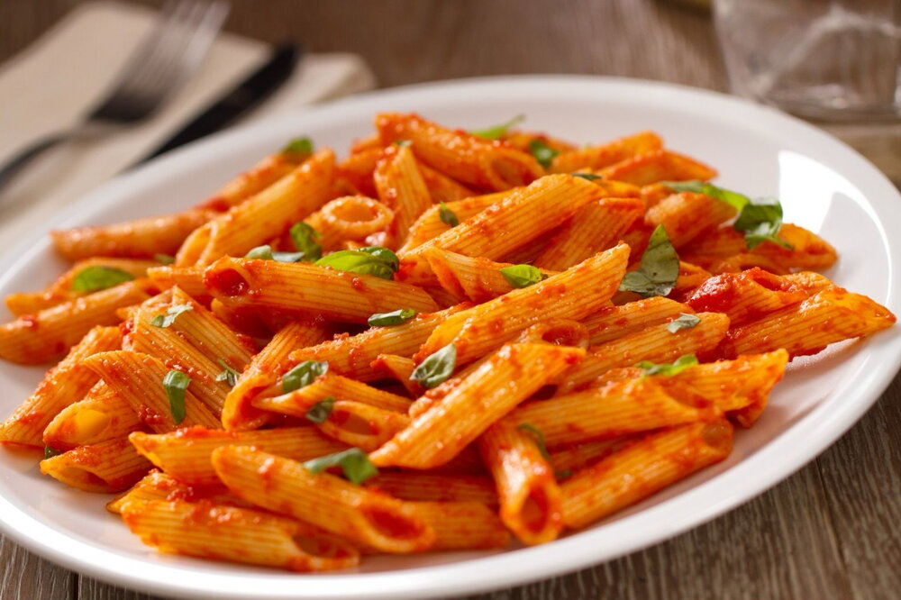 Roasted red pepper and tomato pasta