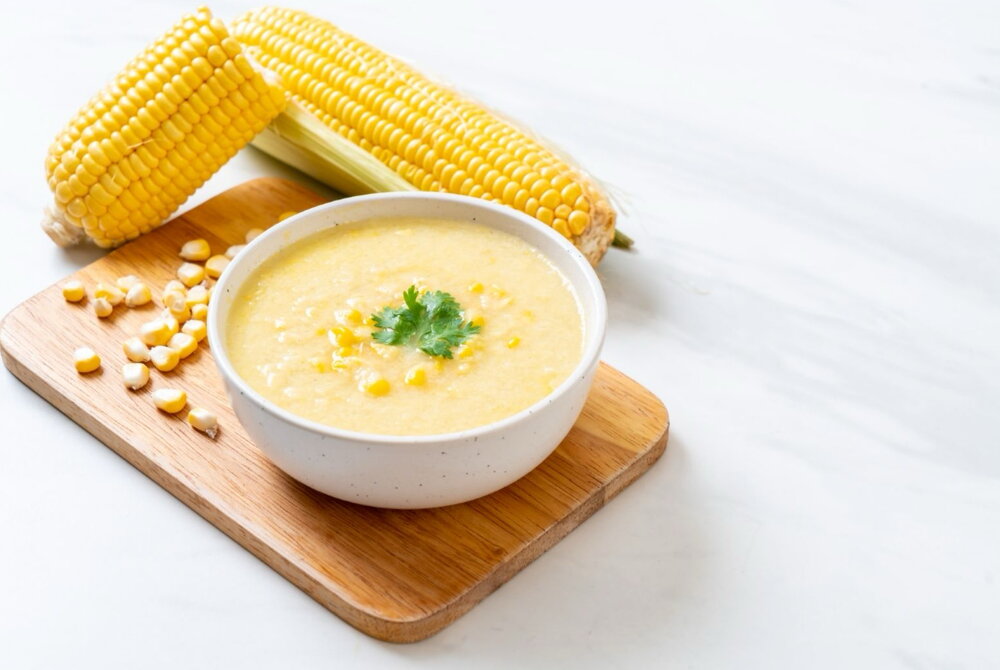 Creamy sweetcorn soup