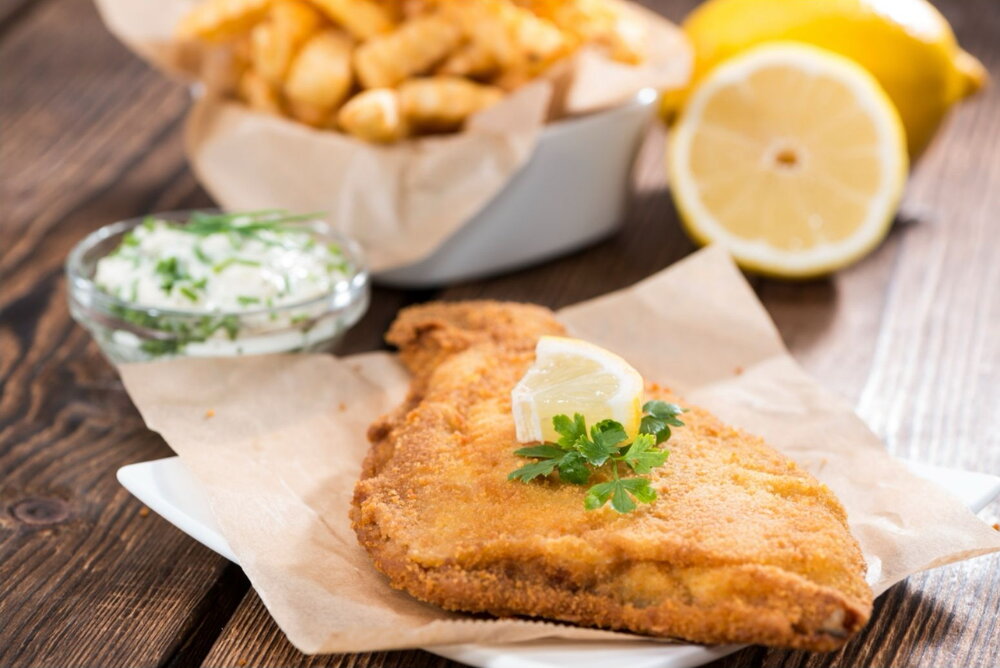 Crisp fried fish fillet