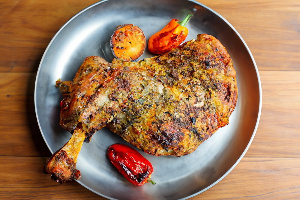 Lamb Leg Baked in the Oven in Foil