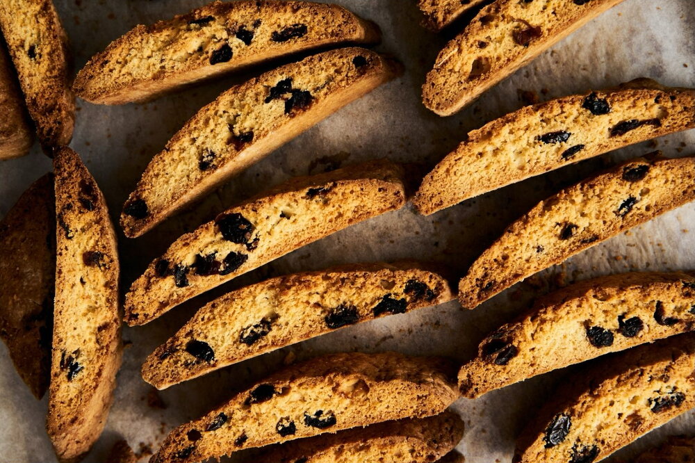Cherry and hazelnut biscotti